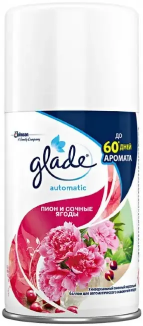 Glade Automatic Пион и Сочные Ягоды сменный баллон для автоматического освежителя воздуха (269 мл)