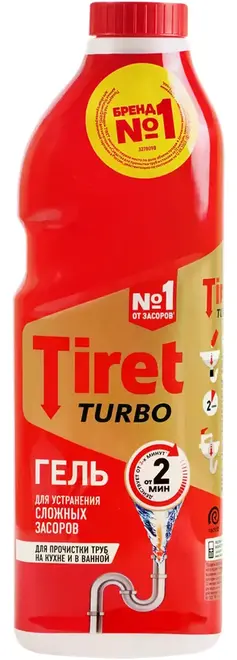 Тирет Turbo гель для устранения сложных засоров (1 л)