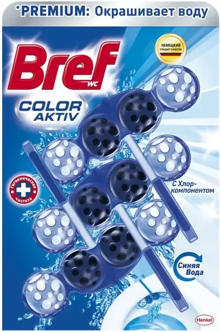Бреф Premium Color Aktiv с Хлор-Компонентом блок туалетный (50 г)
