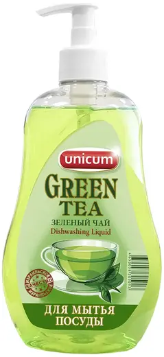 Unicum Зеленый Чай средство для мытья посуды (550 мл) 2 бутылки с дозатором