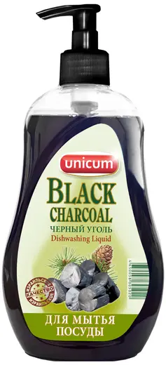 Unicum Черный Уголь средство для мытья посуды (550 мл)