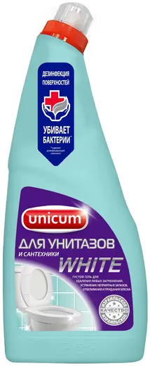 Unicum White гель для унитазов и сантехники с гипохлоритом (750 мл)