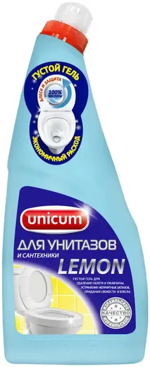 Unicum Lemon гель для унитазов и сантехники (750 мл)