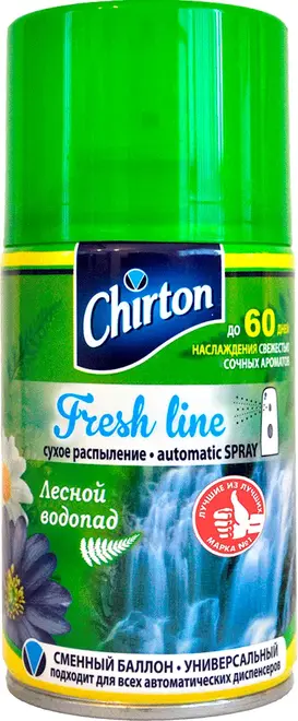 Чиртон Fresh Line Лесной Водопад сменный баллон для автоматических диспенсеров универсальный (250 мл)