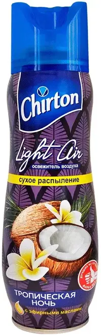 Чиртон Light Air Тропическая Ночь освежитель воздуха с эфирными маслами аэрозоль (300 мл)