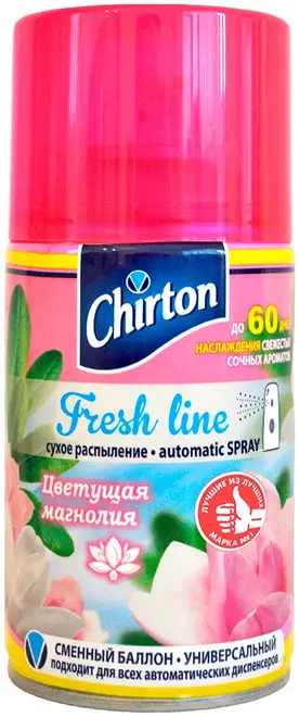 Чиртон Fresh Line Цветущая Магнолия сменный баллон для автоматических диспенсеров универсальный (250 мл)