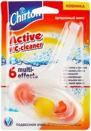 Чиртон Active WC-Cleaner Цитрусовый Микс подвесной очиститель для унитаза (шарики 45 г)