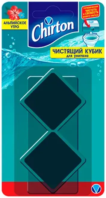 Чиртон Альпийское Утро чистящий кубик для унитаза (100 г)