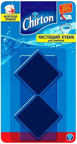 Чиртон Морской Прибой чистящий кубик для унитаза (100 г)