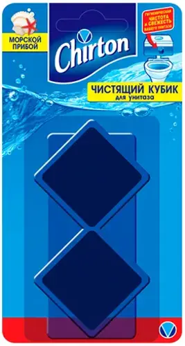 Чиртон Морской Прибой чистящий кубик для унитаза (100 г)