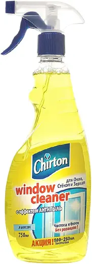 Чиртон Wndow Cleaner Лимон чистящее средство для окон, стекол и зеркал (750 мл)