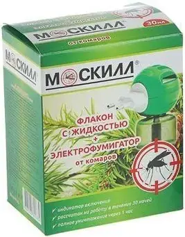 Москилл комплект от комаров (1 электрофумигатор + 1 флакон с жидкостью * 30 мл)