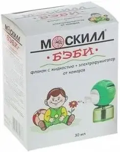 Москилл Бэби комплект от комаров (1 электрофумигатор + 1 флакон с жидкостью * 30 мл)