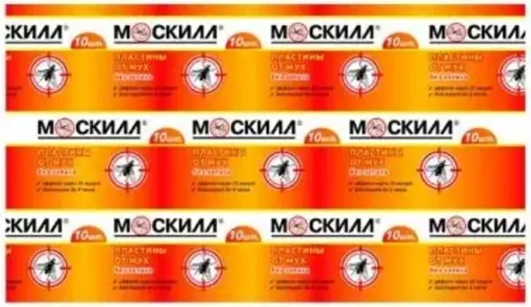 Москилл пластины от мух без запаха (10 пластин)