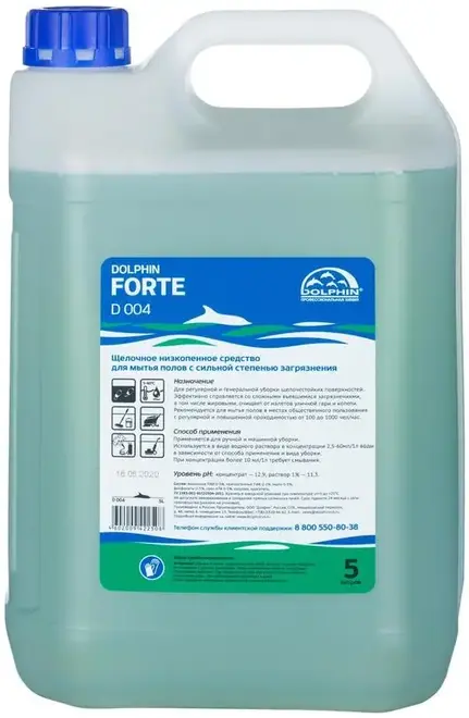 Dolphin Forte D 004 средство для регулярной и генеральной уборки полов (5 л)