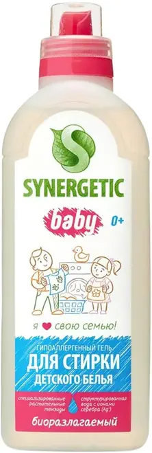 Синергетик Baby гипоаллергенный гель для стирки детского белья (1 л)