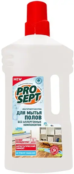 Просепт Professional Multipower Neutral концентрат для мытья полов с антистатическим эффектом (1 л)