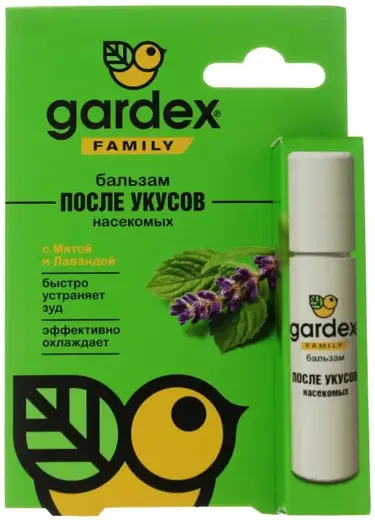 Gardex Family с Мятой и Лавандой бальзам после укусов насекомых (7 мл)