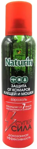 Gardex Naturin Супер Сила аэрозоль от комаров, клещей и мошки (150 мл)
