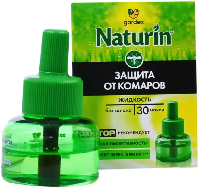 Gardex Naturin 30 Ночей жидкость от комаров без запаха (20 мл)