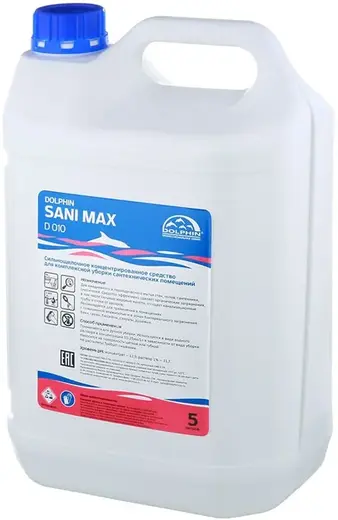 Dolphin Sani Max D 010 средство для комплексной уборки сантехнических помещений (5 л)