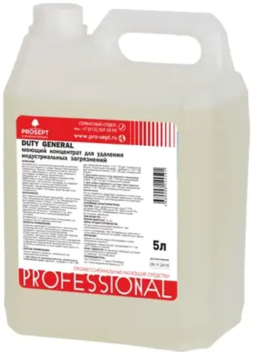 Просепт Professional Duty General удалитель следов легких смазок, сажи, жира (5 л)