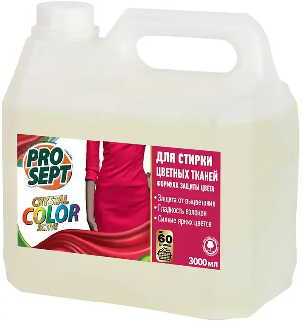 Просепт Professional Crystal Color Active жидкое средство для стирки цветных тканей (3 л)