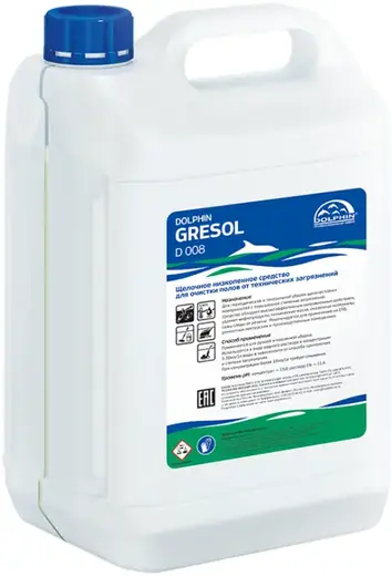 Dolphin Gresol D 008 средство для очистки полов от технических загрязнений (5 л)