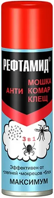 Рефтамид Максимум аэрозоль от насекомых и клещей 3 в 1 (147 мл)