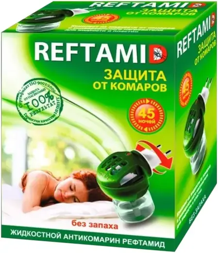 Рефтамид 45 Ночей жидкость от комаров комплект (1 электрофумигатор + 1 флакон с жидкостью * 30 мл)