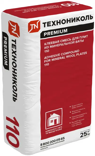 Технониколь Premium 110 клеевая смесь для плит из минеральной ваты (25 кг) летняя