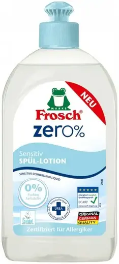 Frosch Zero 0% Sensitive бальзам для мытья посуды (500 мл)