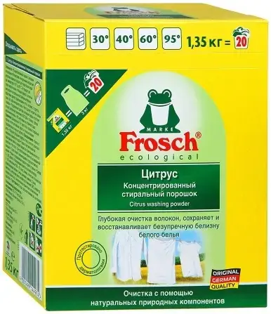 Frosch Цитрус концентрированный стиральный порошок для белого белья (1.35 л)