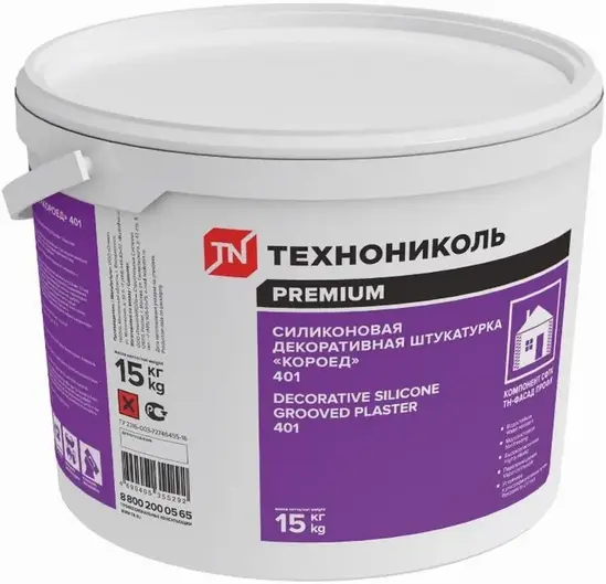 Технониколь Premium 401 силиконовая декоративная штукатурка короед (15 кг)