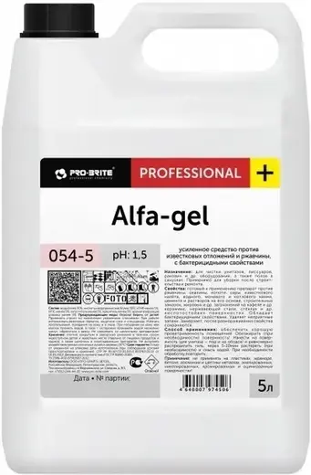 Pro-Brite Alfa-Gel усиленное средство против известковых отложений и ржавчины (5 л)