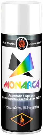 East Brand Monarca акриловая краска аэрозольная термостойкая (520 мл) белая