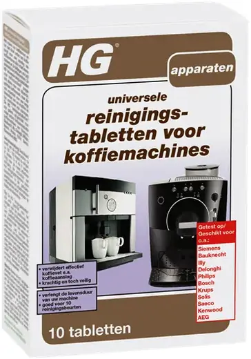 HG универсальные чистящие таблетки для кофемашин (10 таблеток)