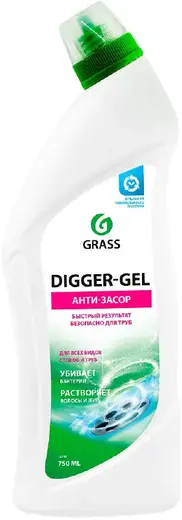 Grass Digger-Gel Антизасор средство щелочное для прочистки канализационных труб (750 мл)