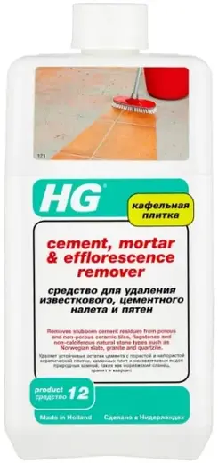 HG средство для удаления известкового, цементного налета, пятен (1 л)