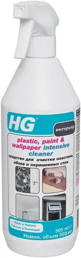 HG средство для очистки пластика, обоев и окрашенных стен (500 мл)