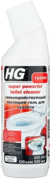 HG сильнодействующий чистящий гель для туалета (500 мл)