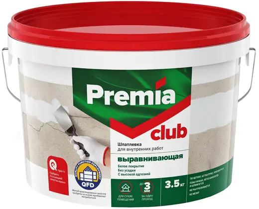 Ярославские Краски Premia Club шпатлевка для внутренних работ выравнивающая (3.5 кг)
