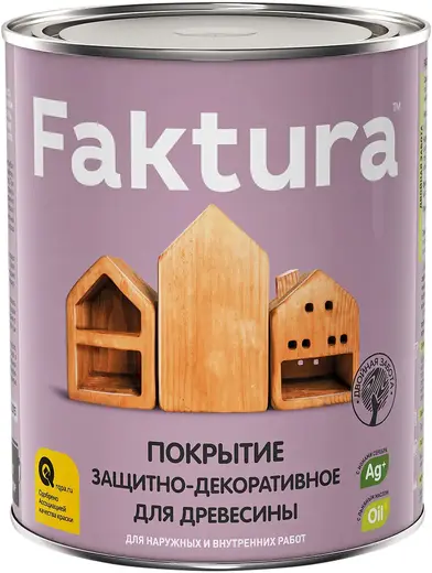 Faktura покрытие защитно-декоративное для древесины (700 мл) орех