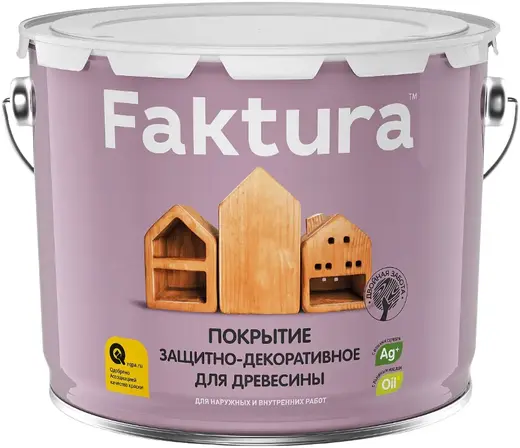 Faktura покрытие защитно-декоративное для древесины (9 л) орегон