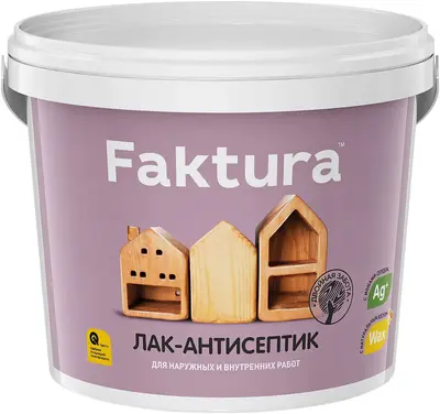 Faktura лак-антисептик (9 л) беленый дуб