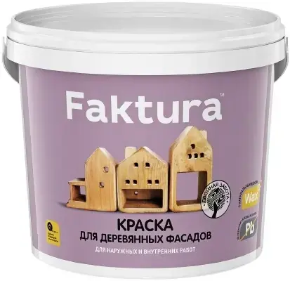 Faktura краска для деревянных фасадов (2.7 л) белая