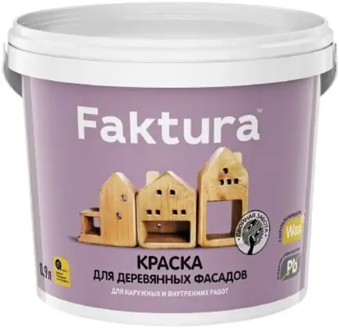 Faktura краска для деревянных фасадов (900 мл) бесцветная