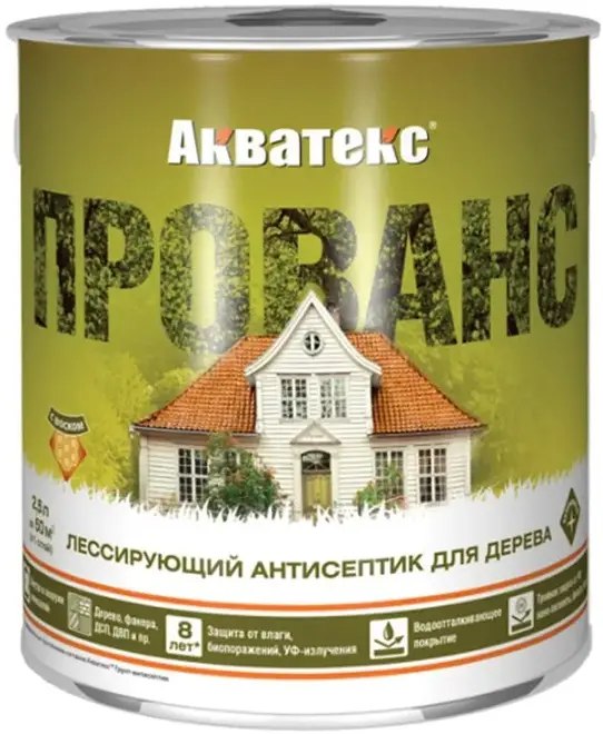 Акватекс Прованс лессирующий антисептик для дерева (2.5 л) венге