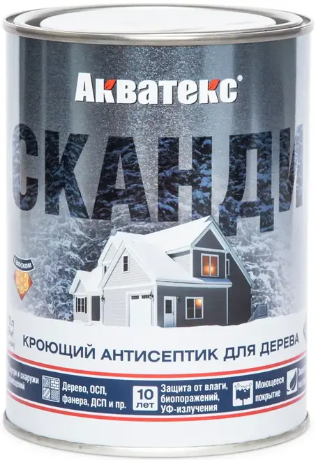 Акватекс Сканди кроющий антисептик для дерева (750 мл) топленое молоко
