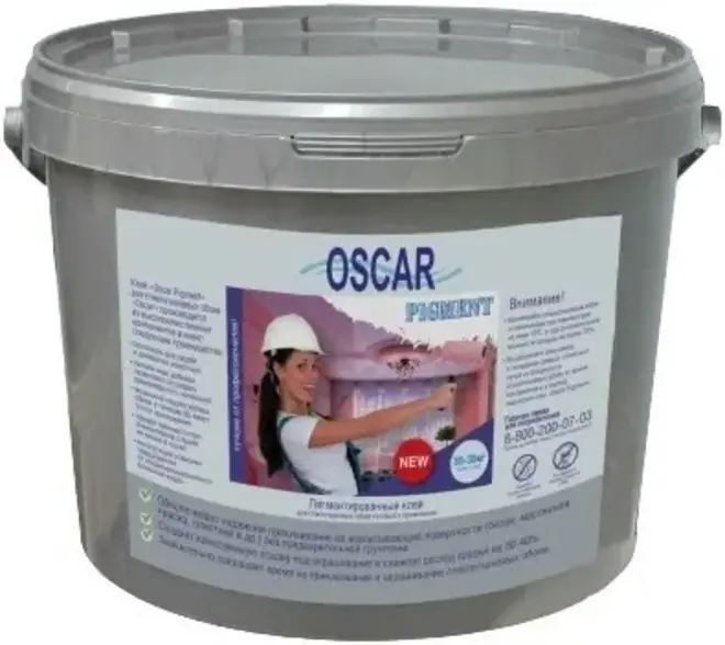 Оскар Pigment пигментированный клей для стеклотканевых обоев (10 кг)